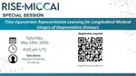 Time Equivariant Representation Learning for Longitudinal Medical Images of Degenerative Diseases
